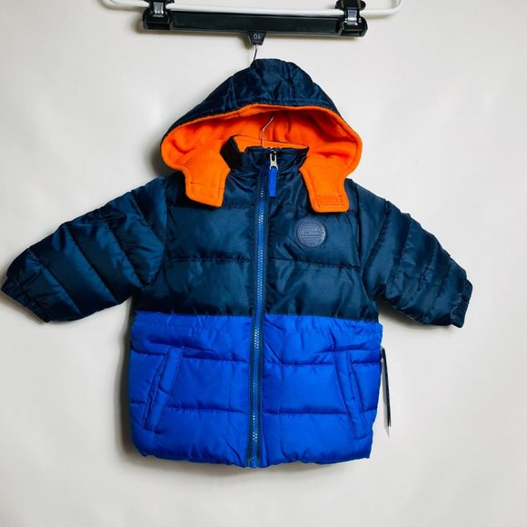 Ixtreme Jackets & Coats Ixtreme 2m Baby Boys Hooded Fleece Lined Puffer Jacket Blue Nwt